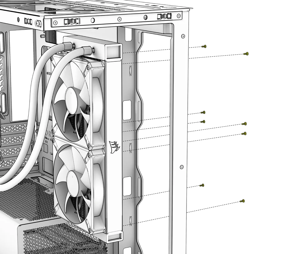 2800X Side Radiator Installation - QSG Visual