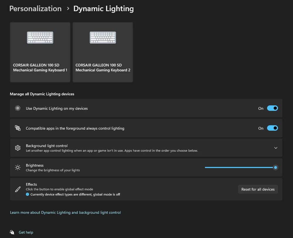 stream deck dials dynamic lighting device selection
