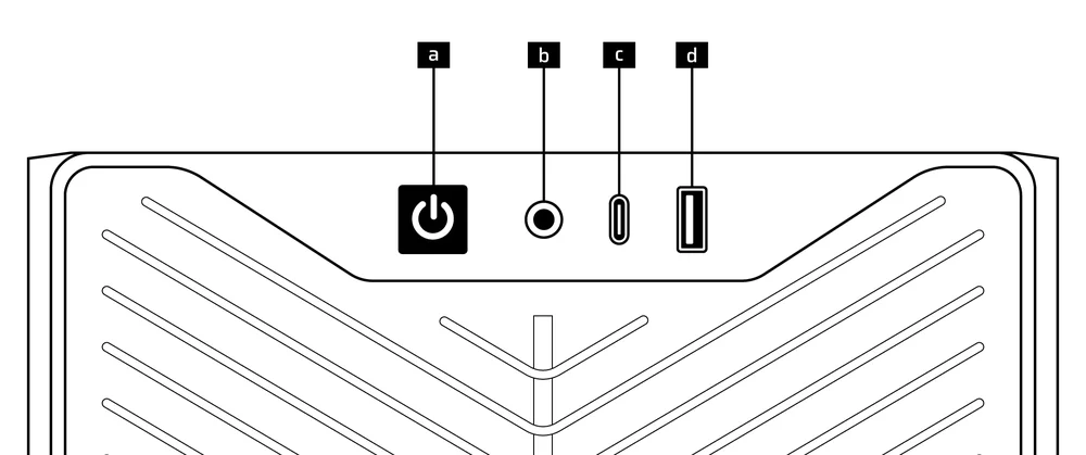 Explanation of a 3200D front (I/O) panel - QSG visual lineart