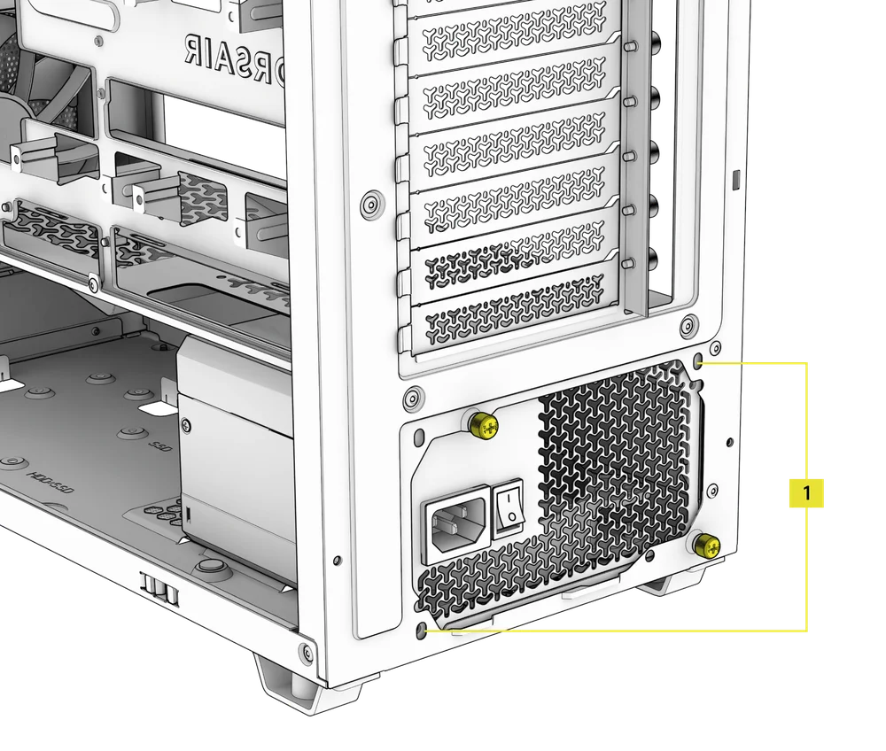 3200D - Securing the PSU - QSG Visual
