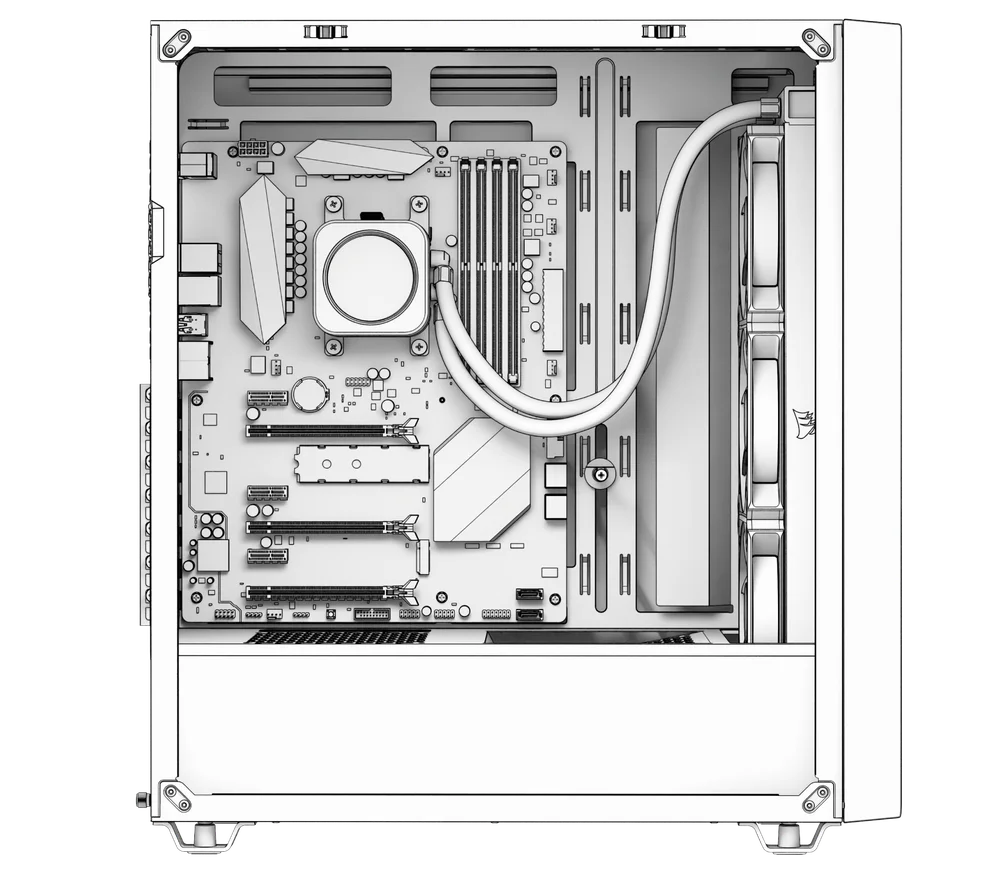 3200D Radiator Installed in the Front - QSG Visual
