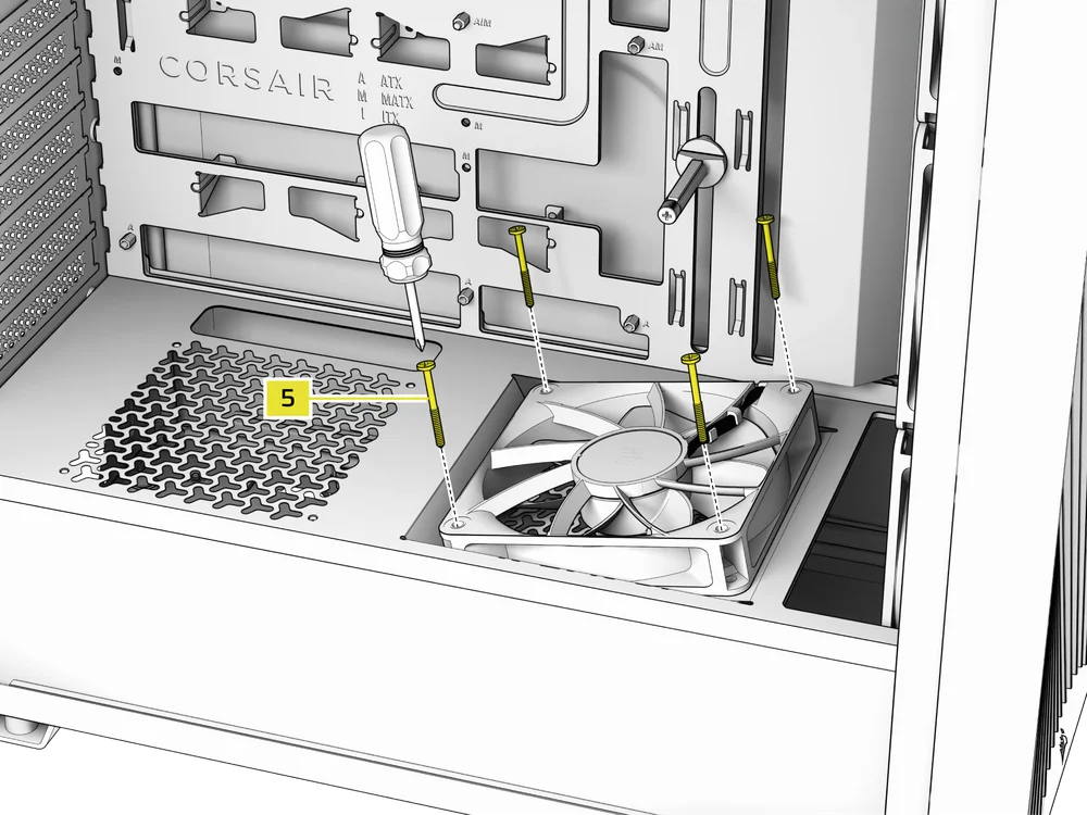 3200D - Installing Fans on the Floor - QSG Visual