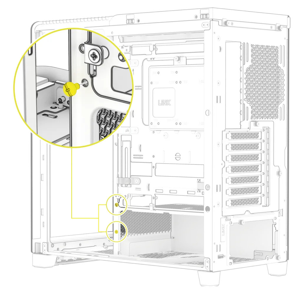 4500X PSU shroud removal - QSG visual