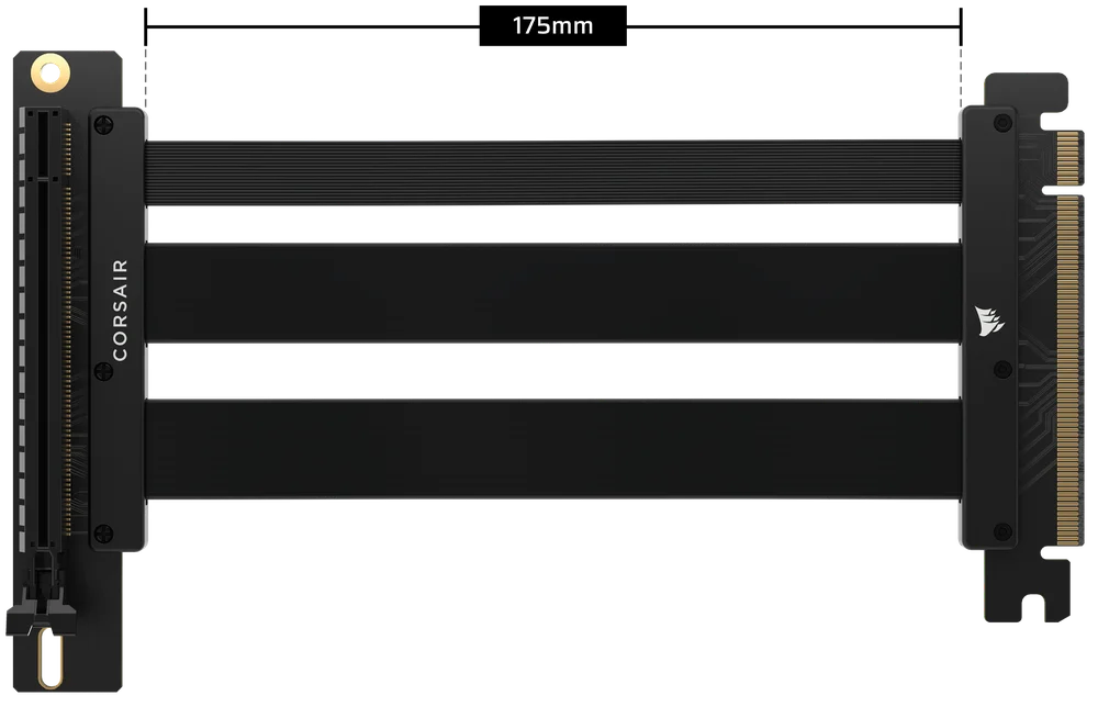 PCIe 5.0 x16 Riser Cable Dimensions - QSG Visual