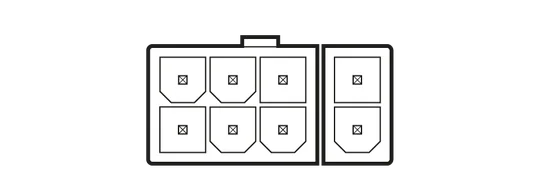 PCIe PSU 8-pin (6+2) connector - QSG