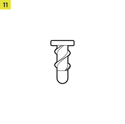 QuikTurn Fan Screw lineart - QSG