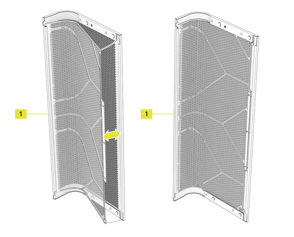 Front filter on the AIR 5400 - QSG