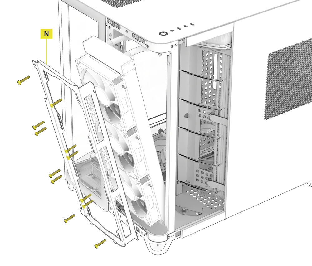 Front radiator being mounted - AIR 5400 QSG