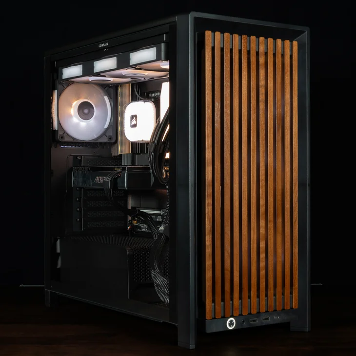 Black FRAME 4000D Dark Wood | Dual 360mm Radiators