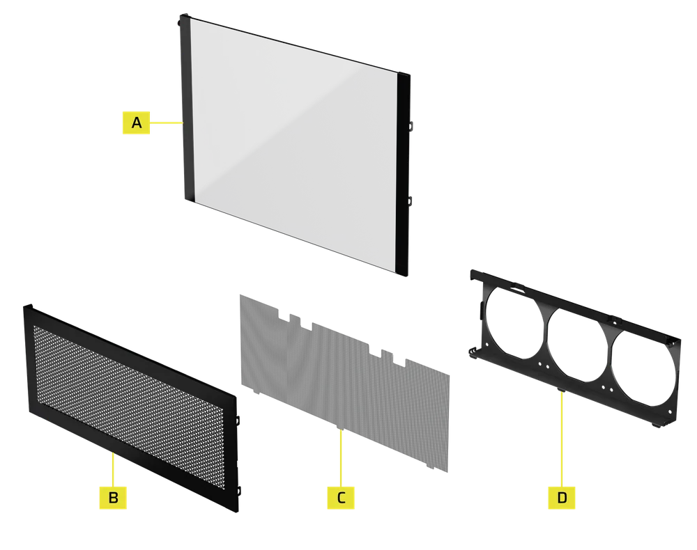 Frame 4000D Cold Air Intake Kit Exploded View - QSG Illustration