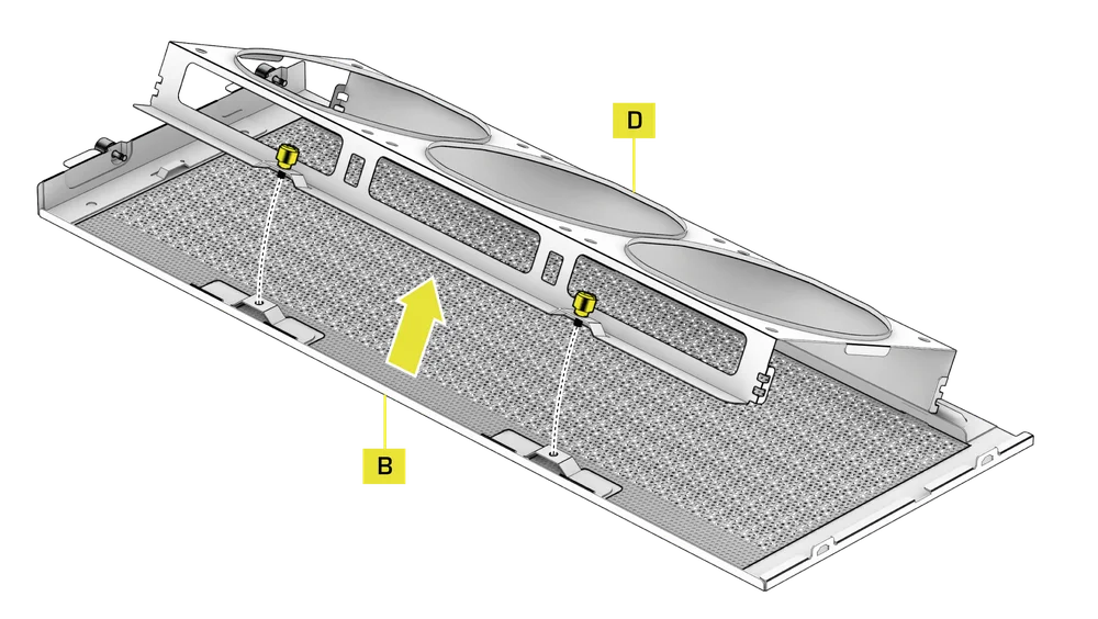 Frame 4000D Cold Air Intake Kit Uninstallation - QSG Illustration