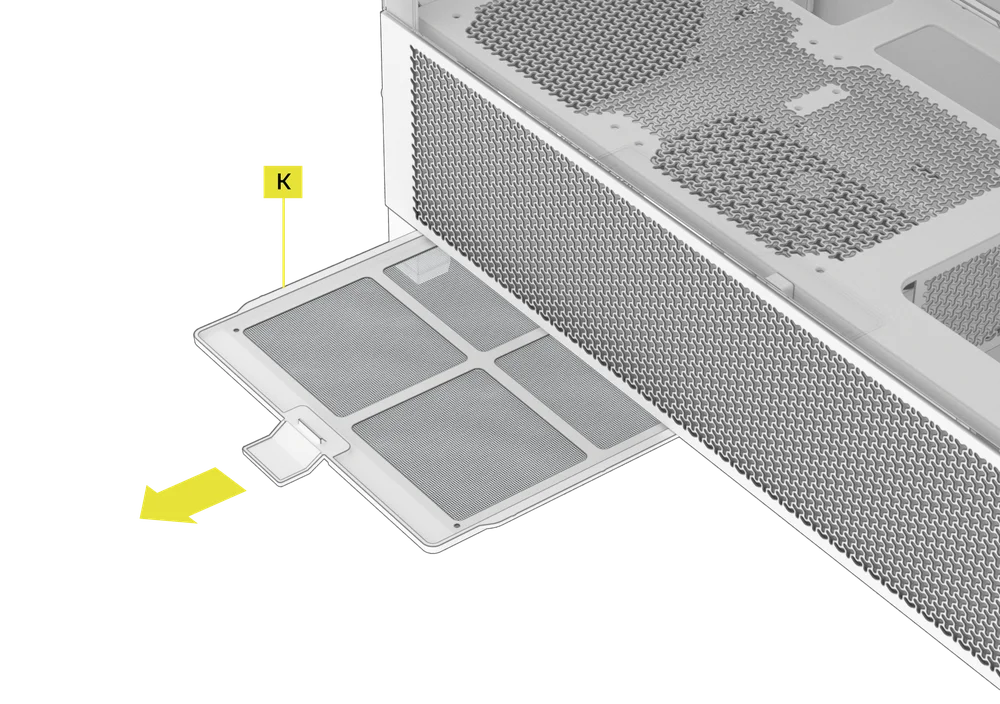 PSU FIlter removal - FRAME 4000 QSG Visual