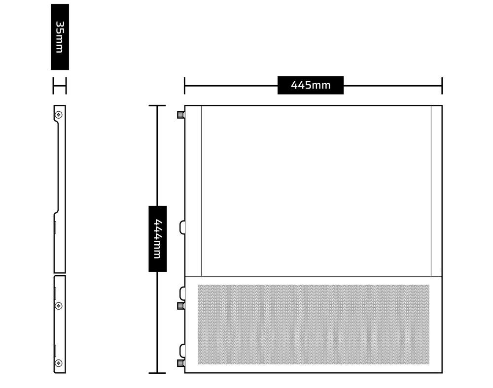 Frame 4000D Cold Air Intake Kit Dimensions - QSG Illustration