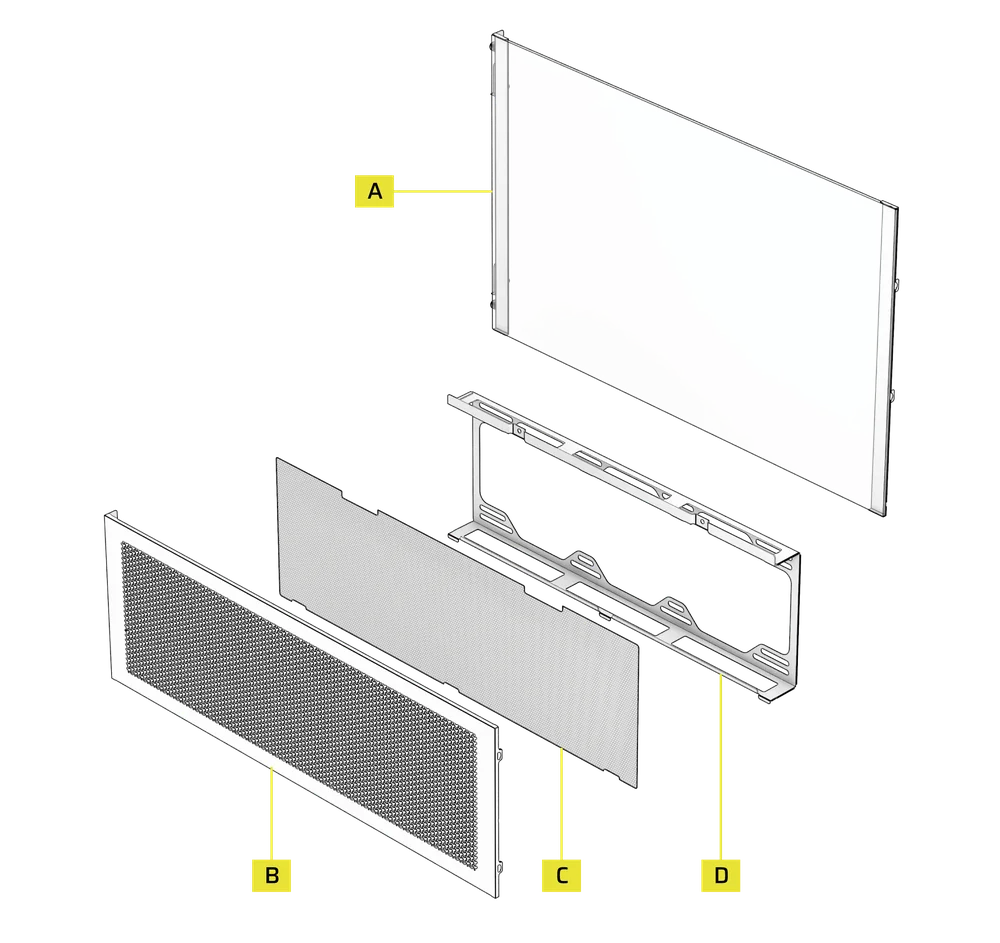 FRAME 5000D Cold Air Intake Kit Expanded View - QSG Visual