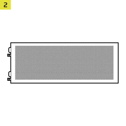 FRAME 4000 Side Fan Mounting Bracket lineart - QSG Visual