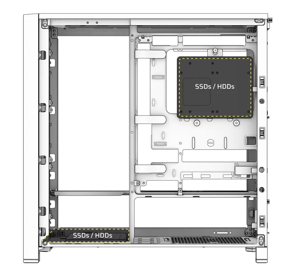 Drive positions on FRAME 4000D - QSG Visual