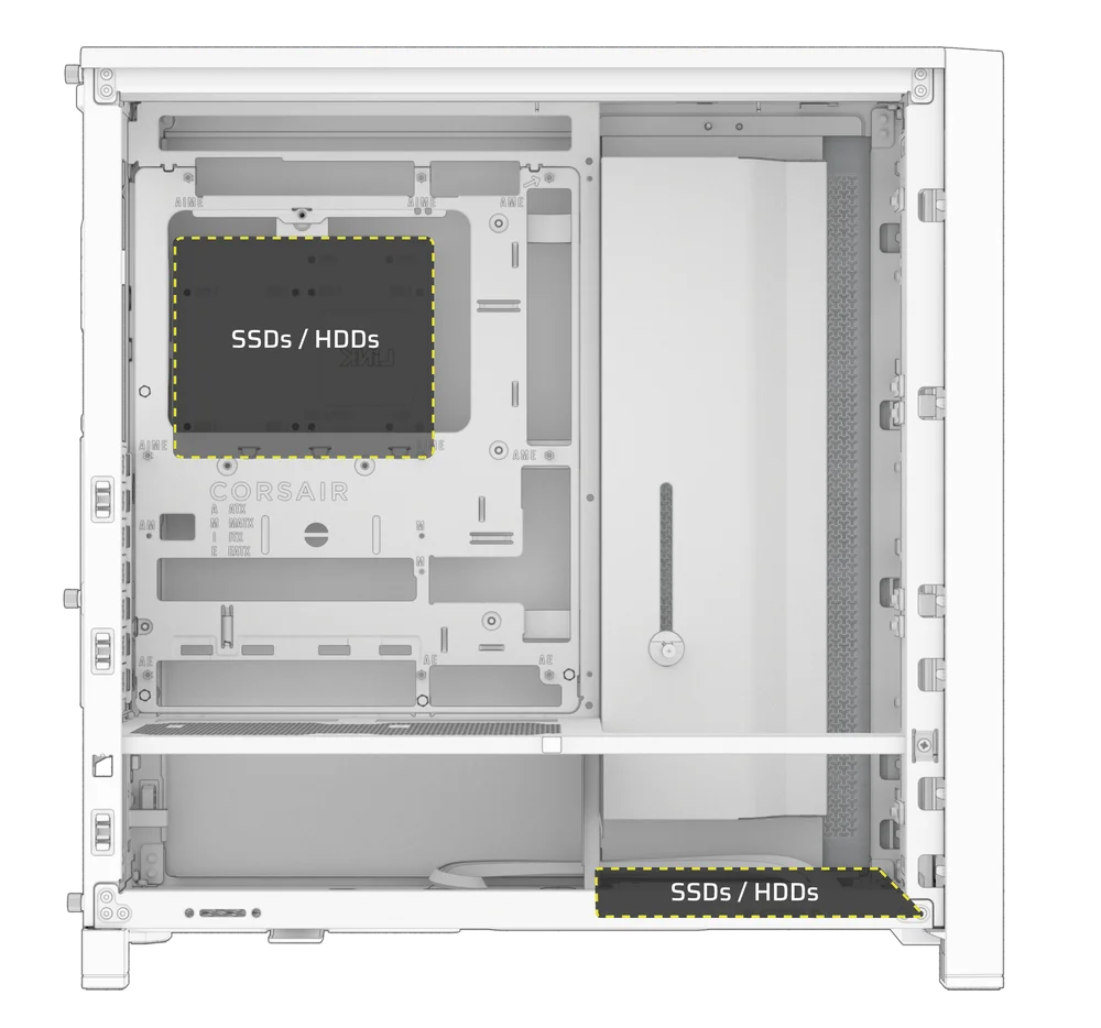Drive positions on FRAME 4000D - QSG Visual