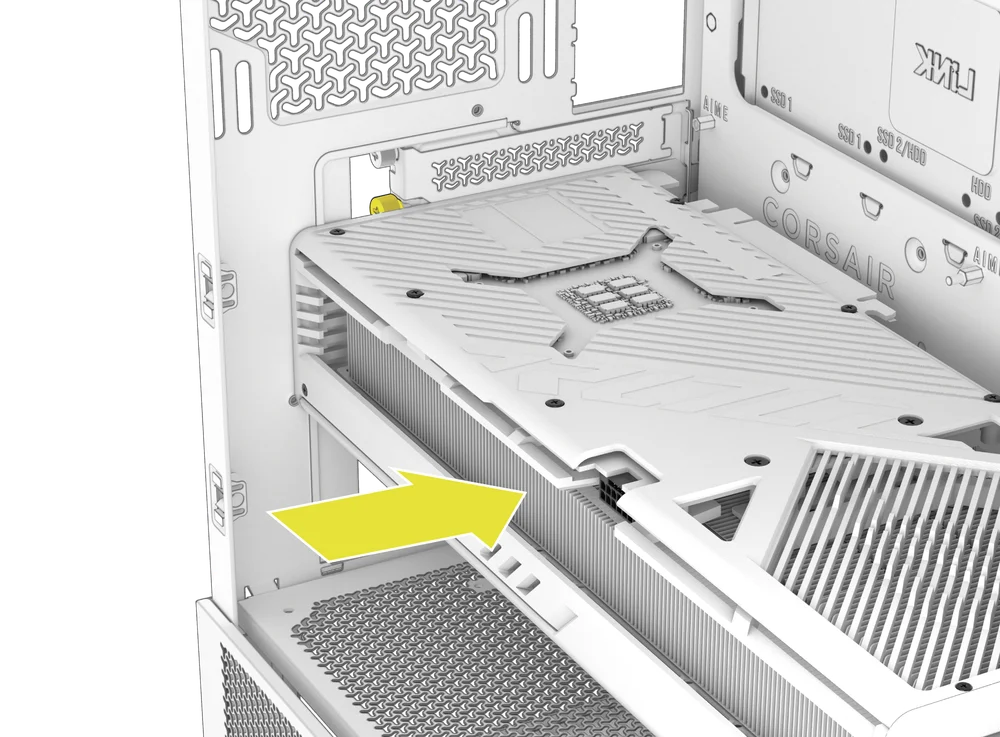 GPU inserted into slot on FRAME 4000 - QSG Visual