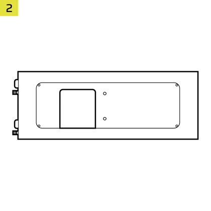 Lower panel of the LCD Mounting Kit for FRAME 4000D - QSG