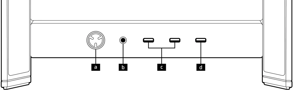 Front (I/O) panel of FRAME 4000D LCD and VAULT Series - QSG visual