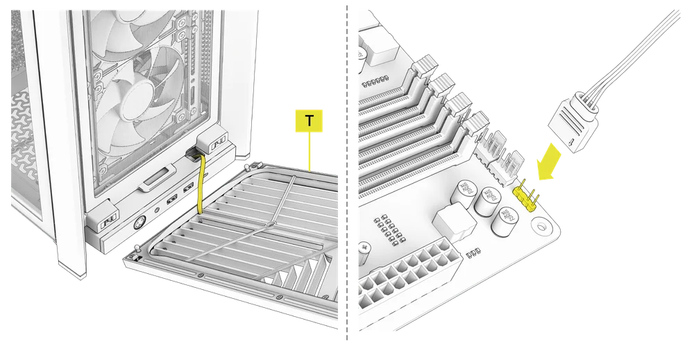 FRAME 4000X ARGB 5V cable connection - QSG Visual