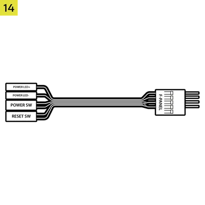 Front I/O Adapter Cable - QSG lineart