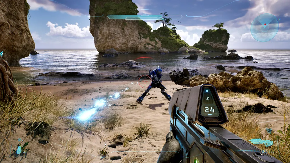 Halo campaign evolved FPS perspective screenshot