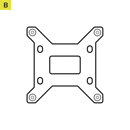 Intel LGA 1851/1700 Backplate - QSG Lineart