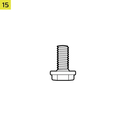 M6 16mm Bolt - QSG lineart