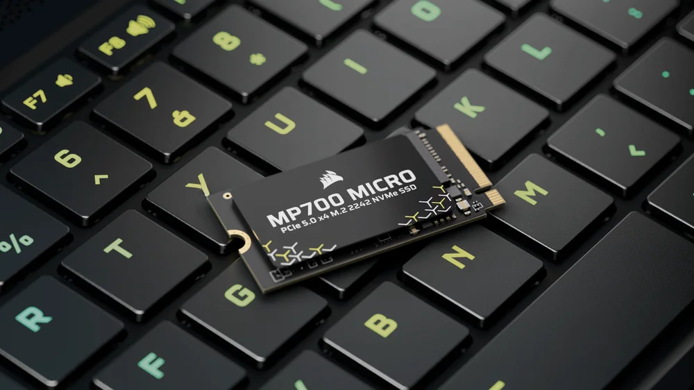 MP700 MICRO on laptop keyboard