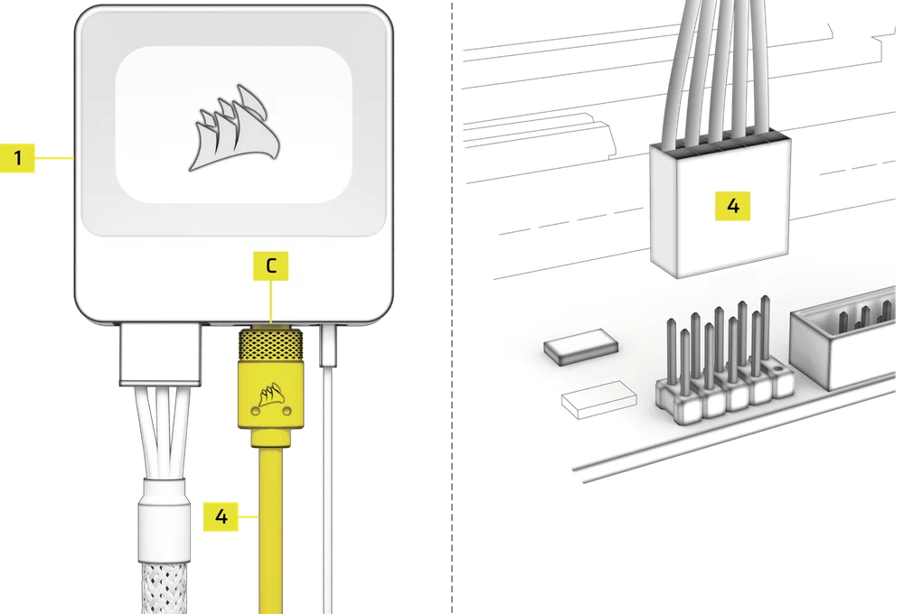 Micro USB Cable connection to System Hub - QSG