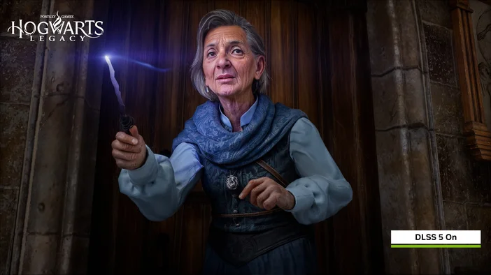 Nvidia dlss 5 example hogwarts legacy on