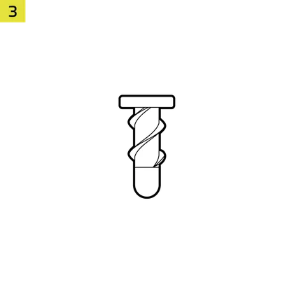 QuikTurn Fan Screw Lineart - QSG Visual