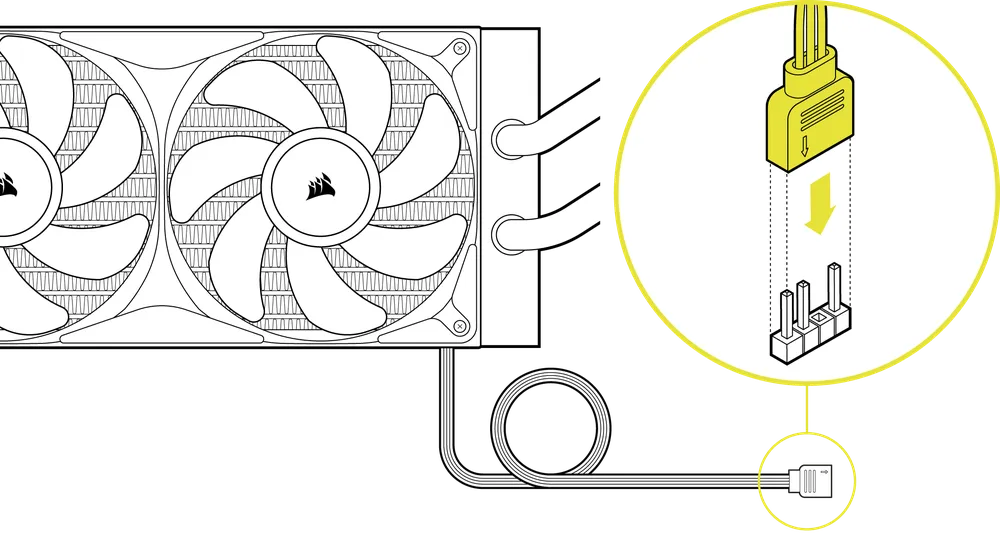 NAUTILUS II ARGB RS II Fans Connection to Motherboard - QSG Visual