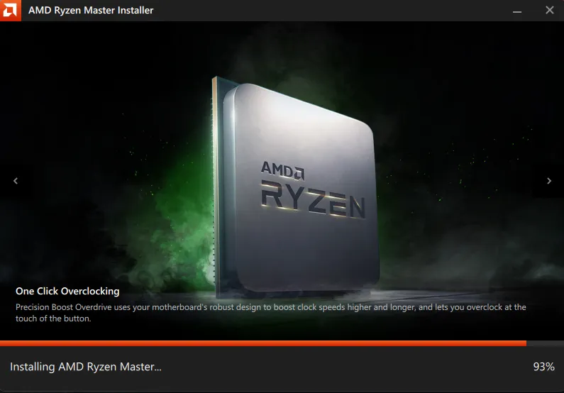 Ryzen Master Install screen with PBO Explainer