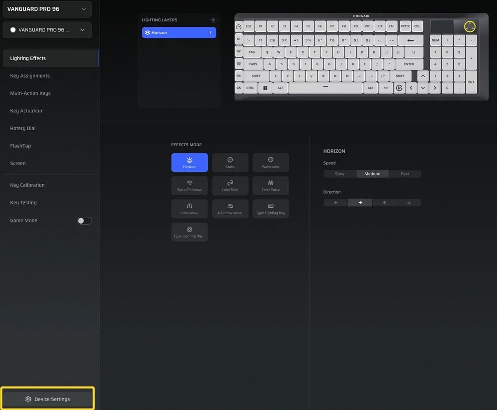 Web Hub Device Settings