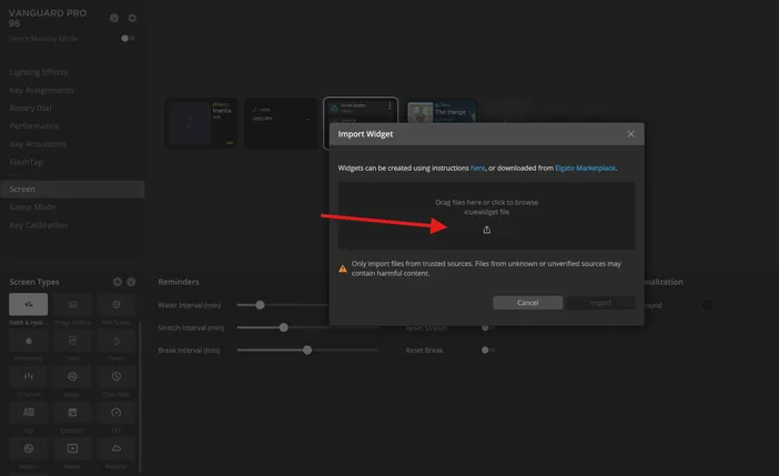 Select widget