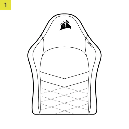 Back seat of the TC80 Gaming Chair - QSG Visual
