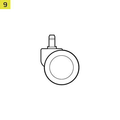 TC80 Gaming Chair Caster Lineart - QSG