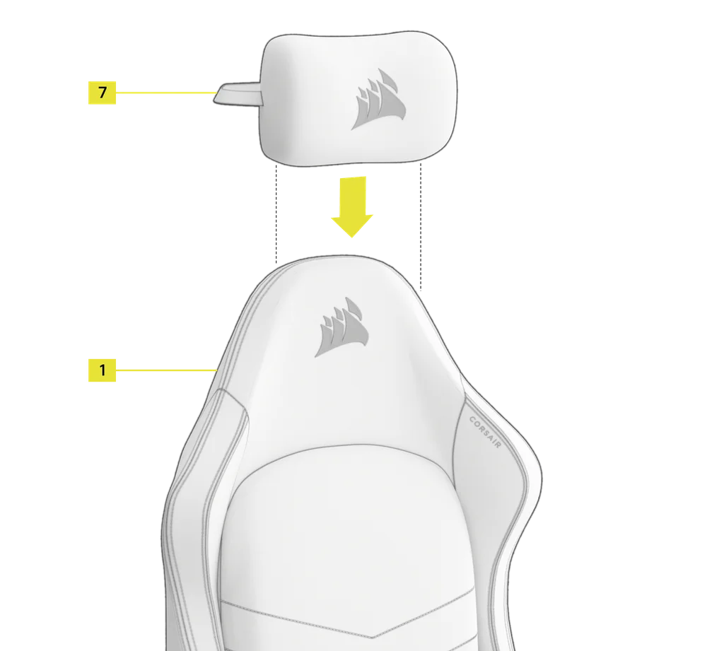 TC80 QSG Visual - Attaching the Head Pillow