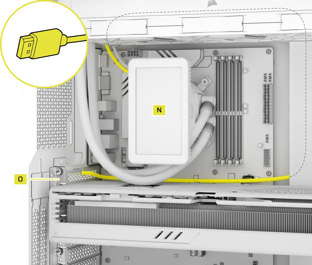 TITAN II DisplayPort Cable Routing for Intel Motherboards - QSG Visual