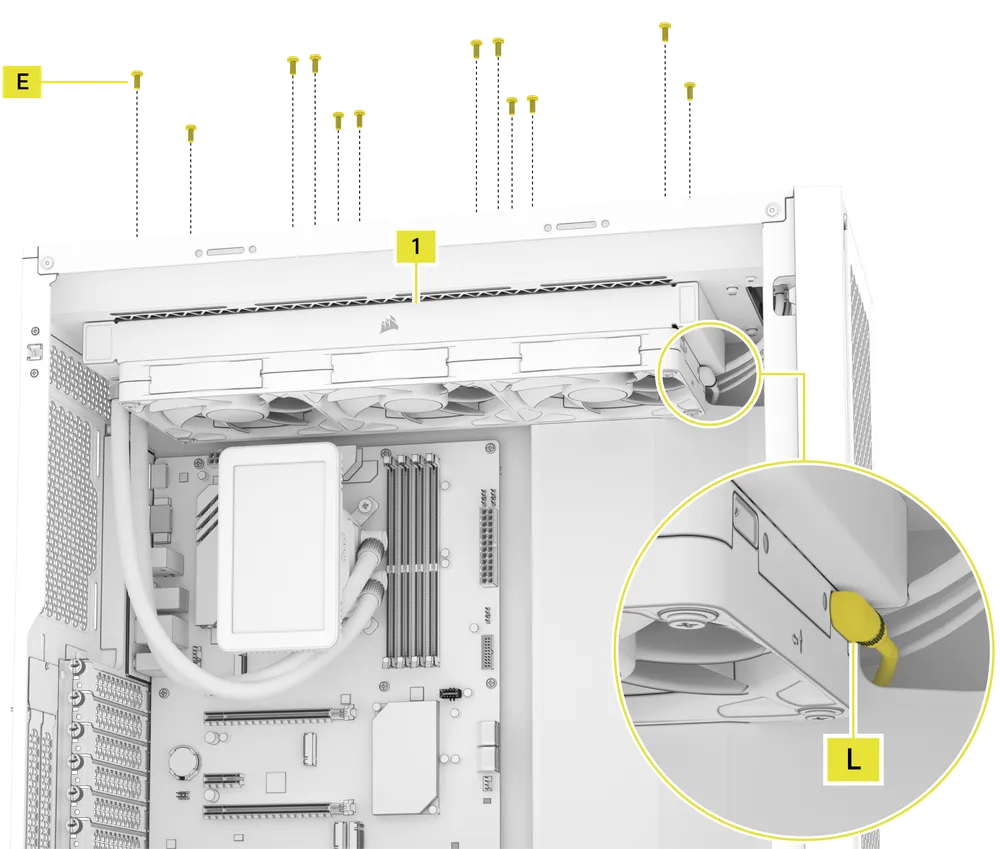 TITAN II RX LCD Intel Radiator Installation - QSG Visual