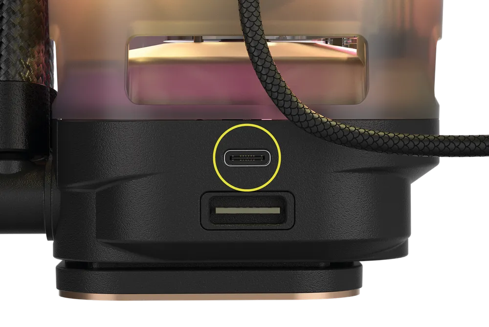 CPU Cooler Pump USB Type-C Port - QSG Visual