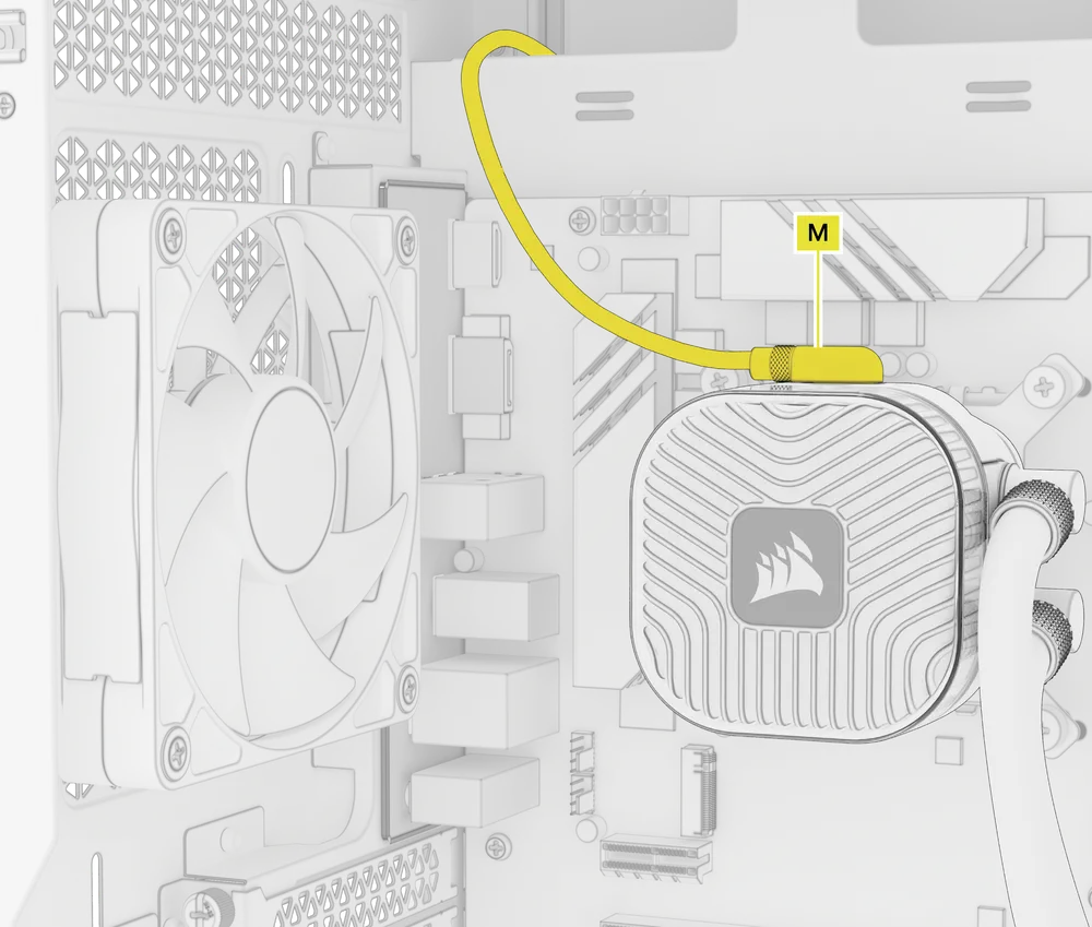TITAN II iCUE LINK Cable Connectionto the Pump - QSG Visual