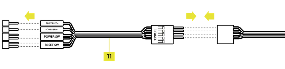 Front (I/O) panel adapter cable - QSG