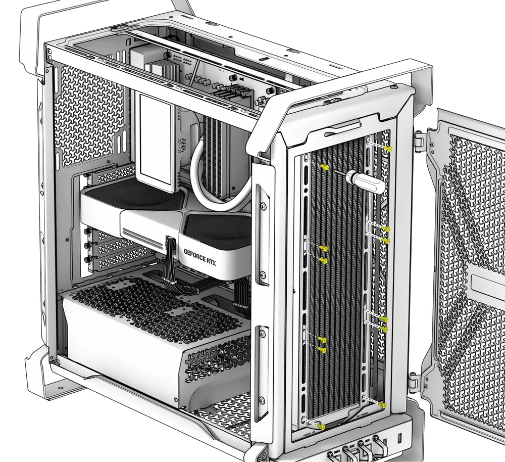 WARTHOG Radiator Installed in front - QSG Visual