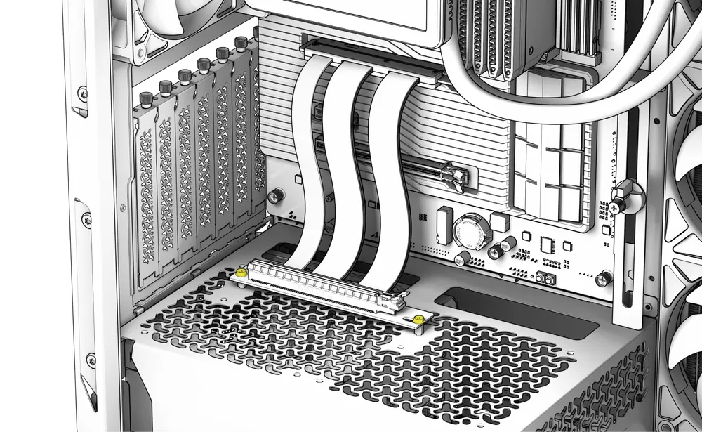 WARTHOG PCI Riser Cable Securing - QSG Visual