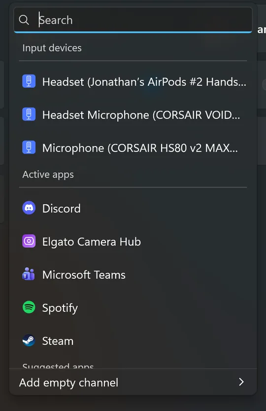 Wave Link Channel select app