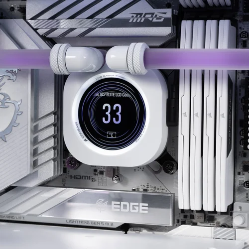iCUE LINK TITAN 360 RX LCD Liquid CPU Cooler - White