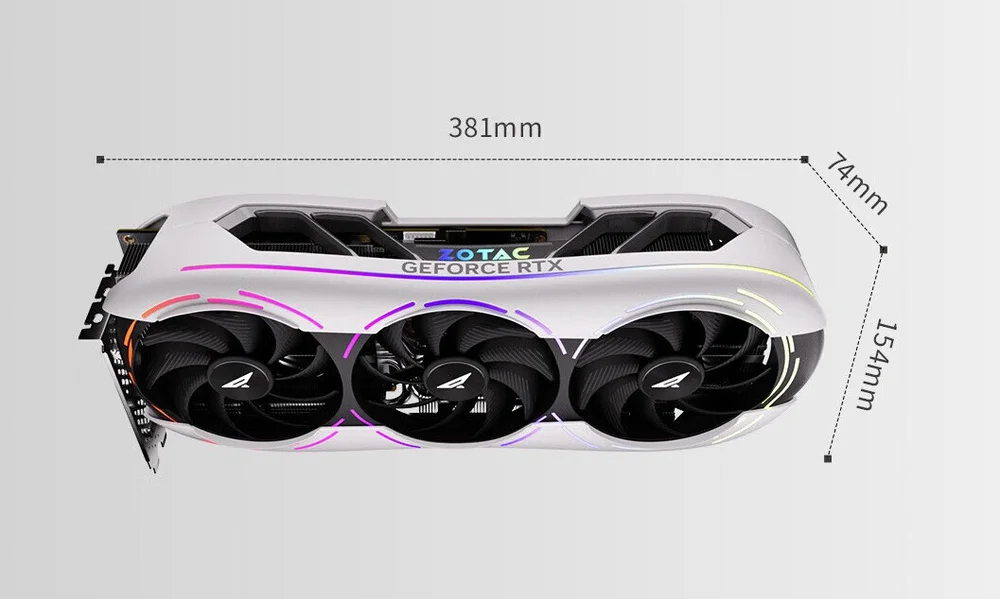 ZOTAC GeForce RTX 4090 PGF dimensions